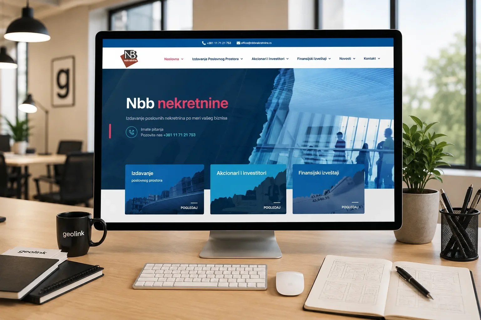 Prikaz realizovanog sajta NBB Nekretnine
